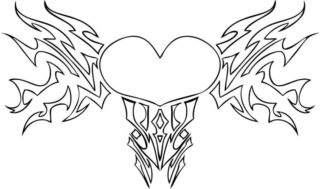 Coloring Pages: Coloring Pages Of Hearts And Roses Heart Coloring ...