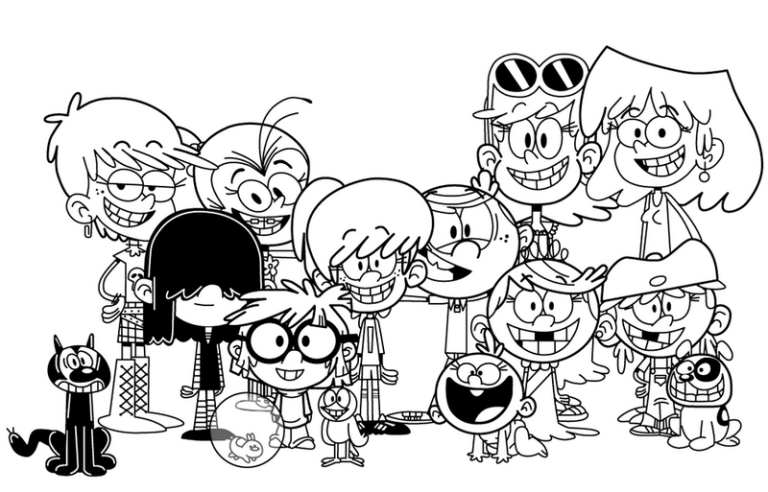 Best Loud House Coloring Page for Little Kids | Lincoln