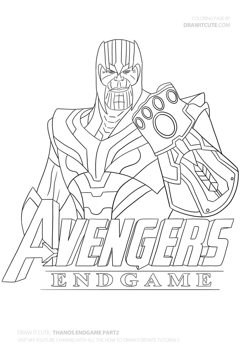 How To Draw Thanos | Step-by-step Guide With Coloring Page ... - Coloring  Home
