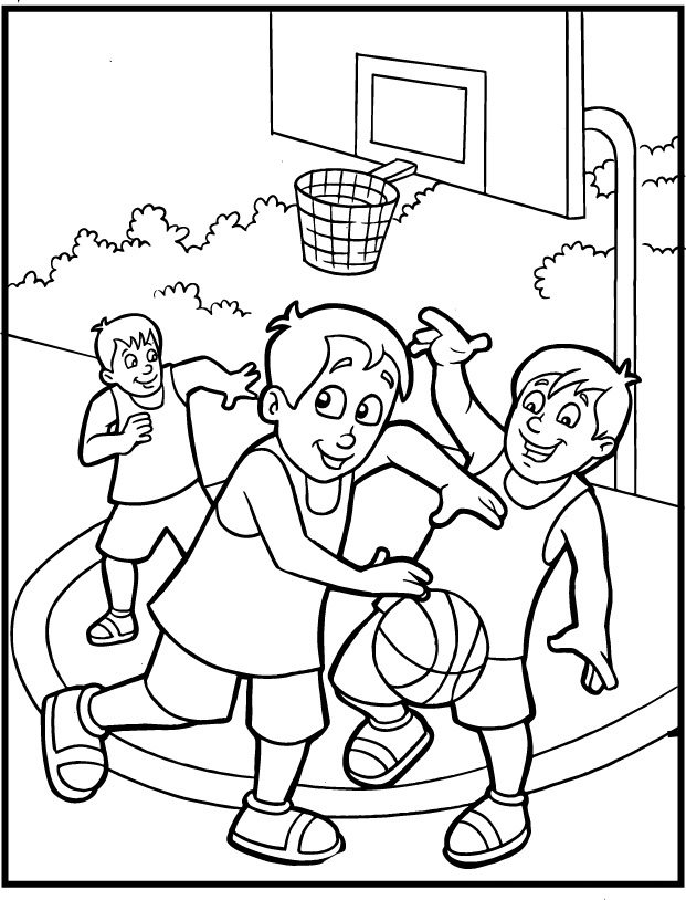 Training coloring pages | training Basketball children Free ...