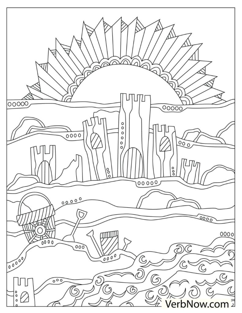 Free BEACH Coloring Pages for Download (Printable PDF)
