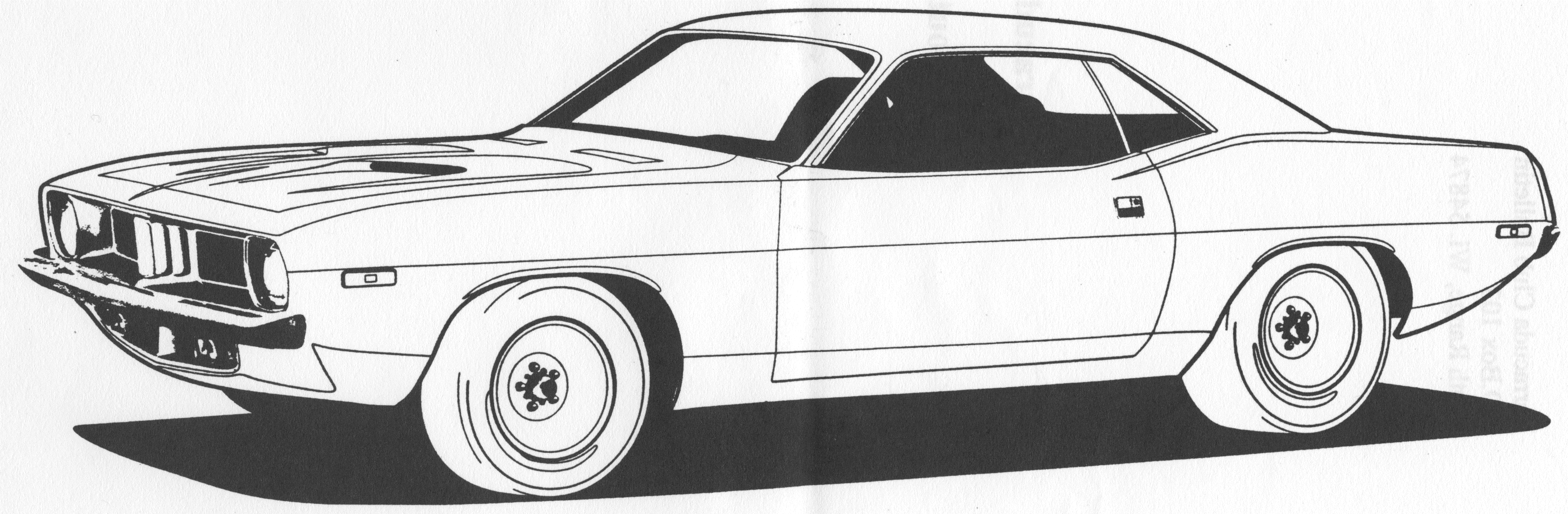 Cartoon 1969 Dodge Charger Coloring Pages for Kids