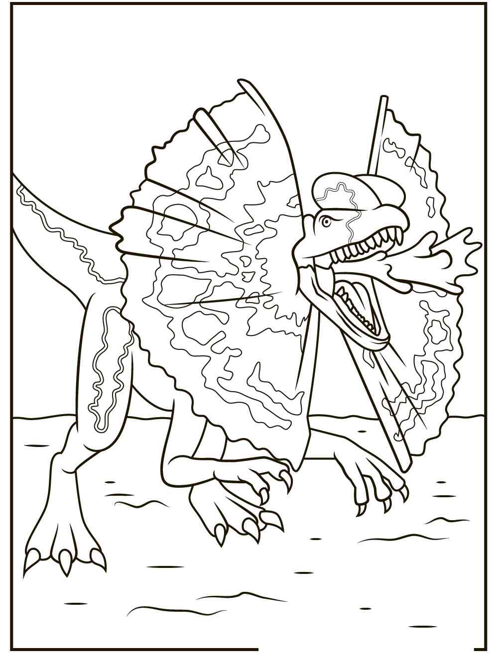 Dilophosaurus coloring pages