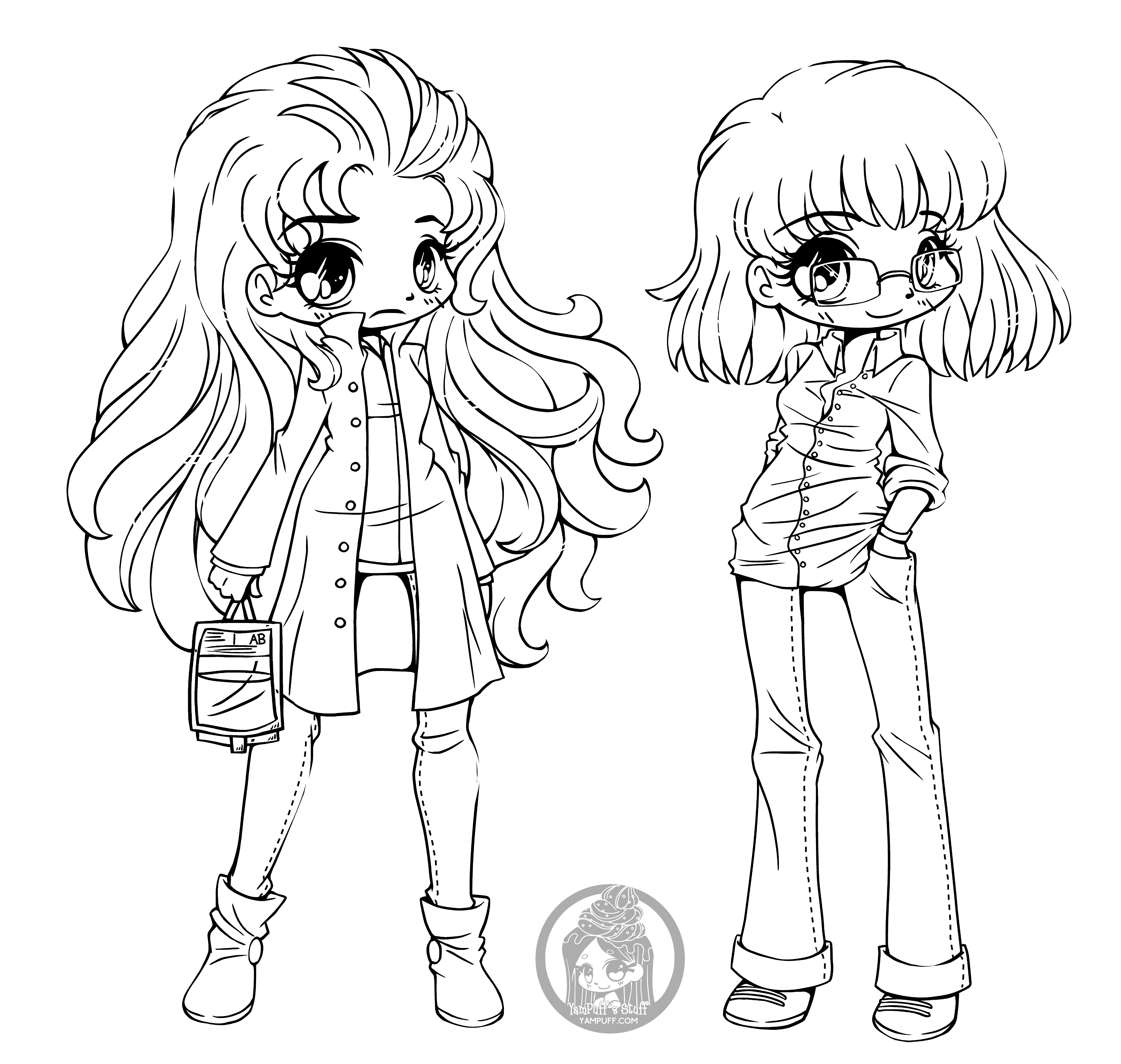 Fanart   Free Chibi Colouring Pages • YamPuff's Stuff   Coloring Home
