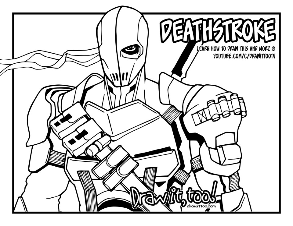 Deathstroke Drawing Colour
