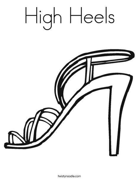 High Heels Coloring Page - Twisty Noodle