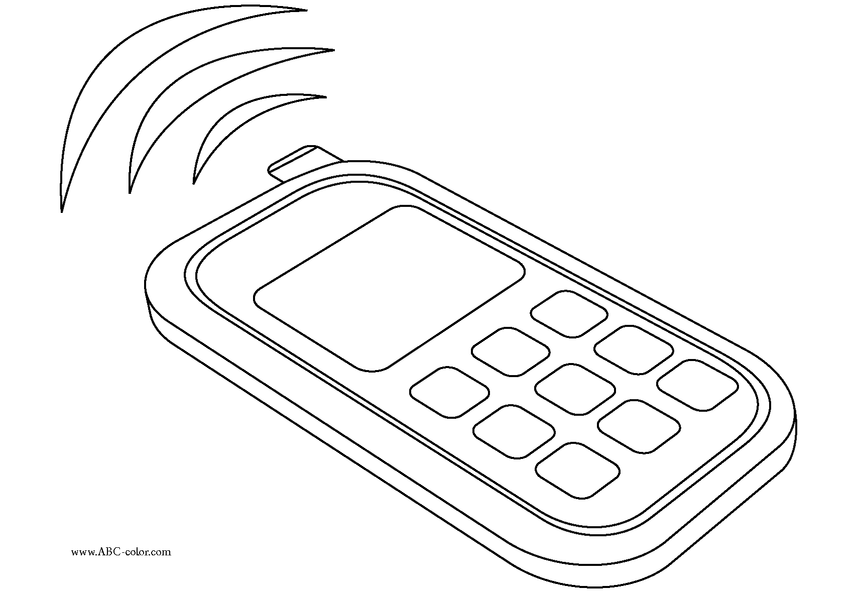 colouring in phone - Clip Art Library