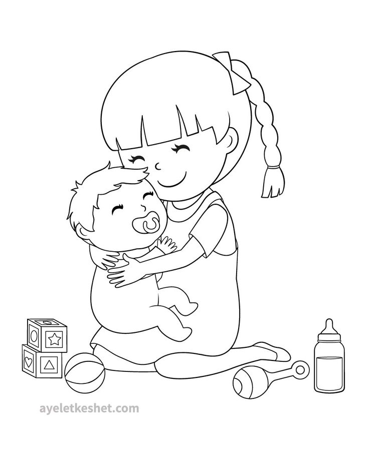 Brother And Sister Coloring Pages Coloring Home
