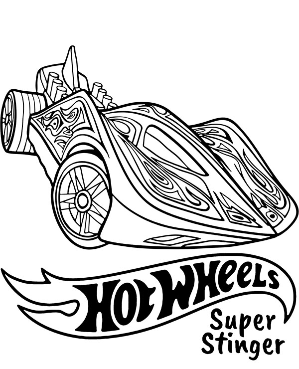 Hot Wheels picture to print Stinger - Topcoloringpages.net