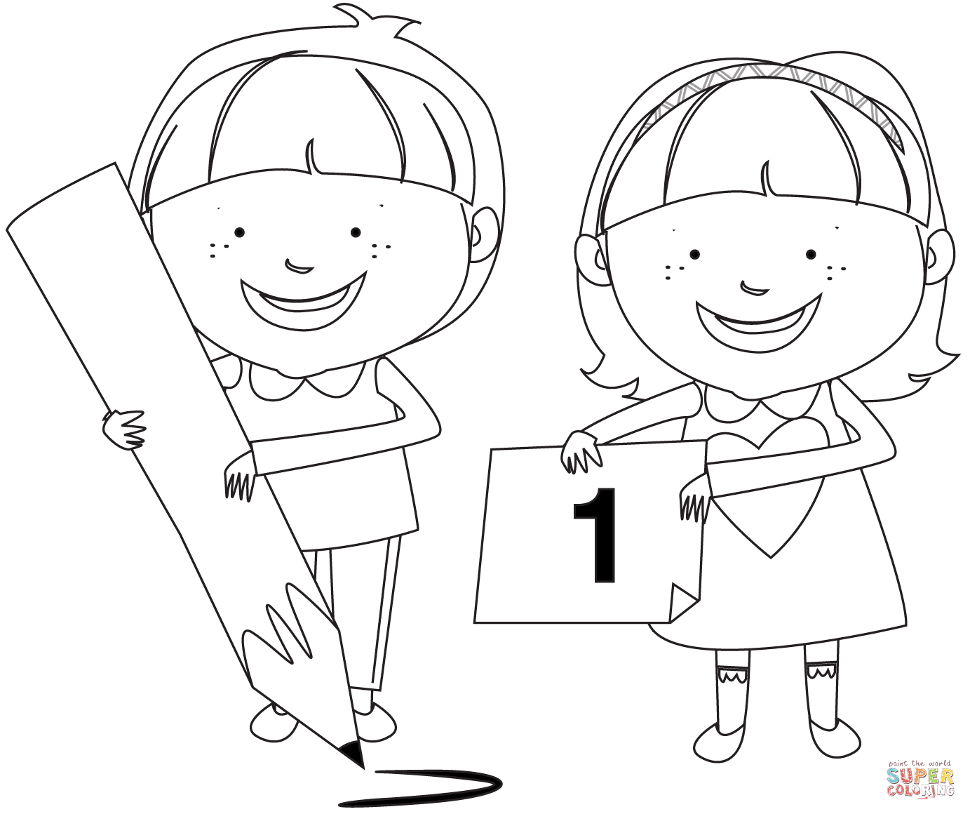 Children Preparing for School coloring page | Free Printable Coloring Pages