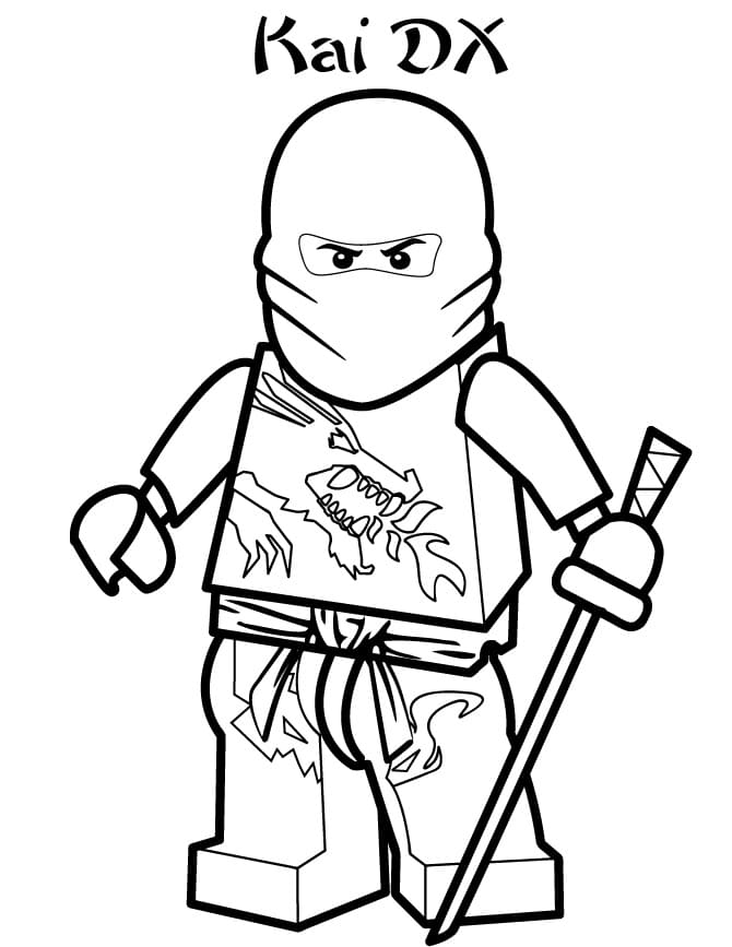 Ninjago Kai DX Coloring Page - Free Printable Coloring Pages for Kids
