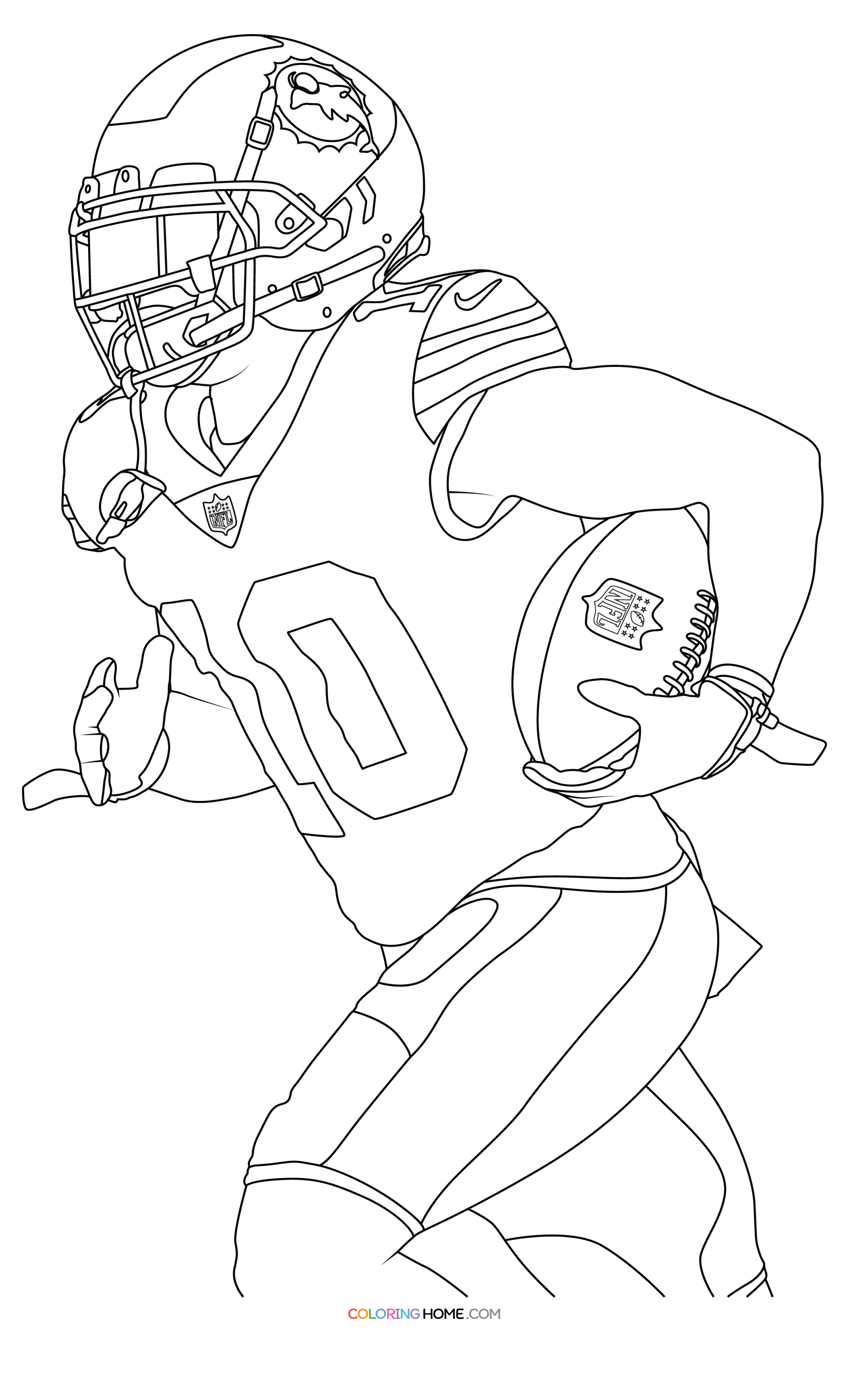 Tyreek Hill football coloring page