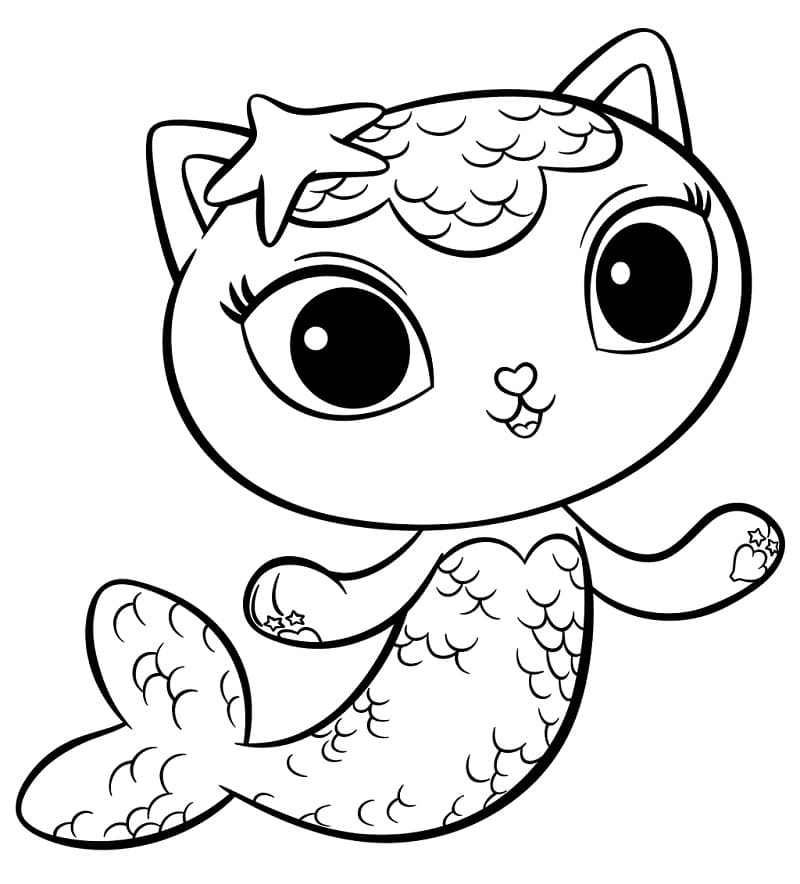 MerCat Coloring Page - Free Printable Coloring Pages for Kids
