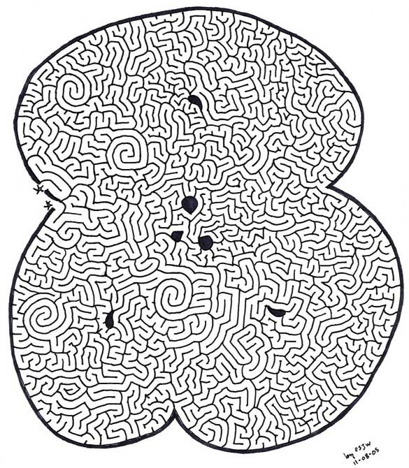 hard mazes coloring pages coloring home