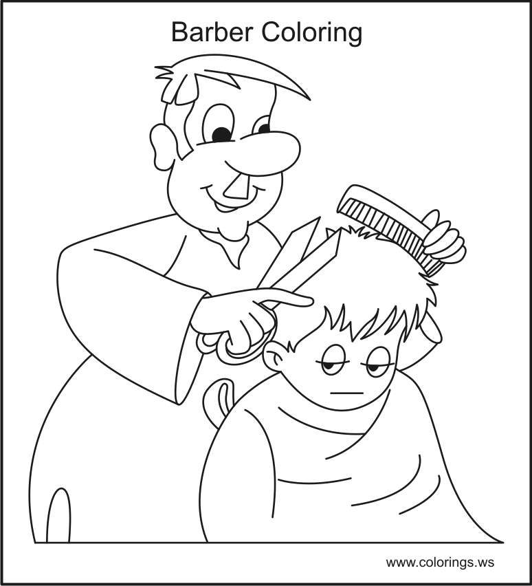 Barber #88917 (Jobs) – Printable coloring pages