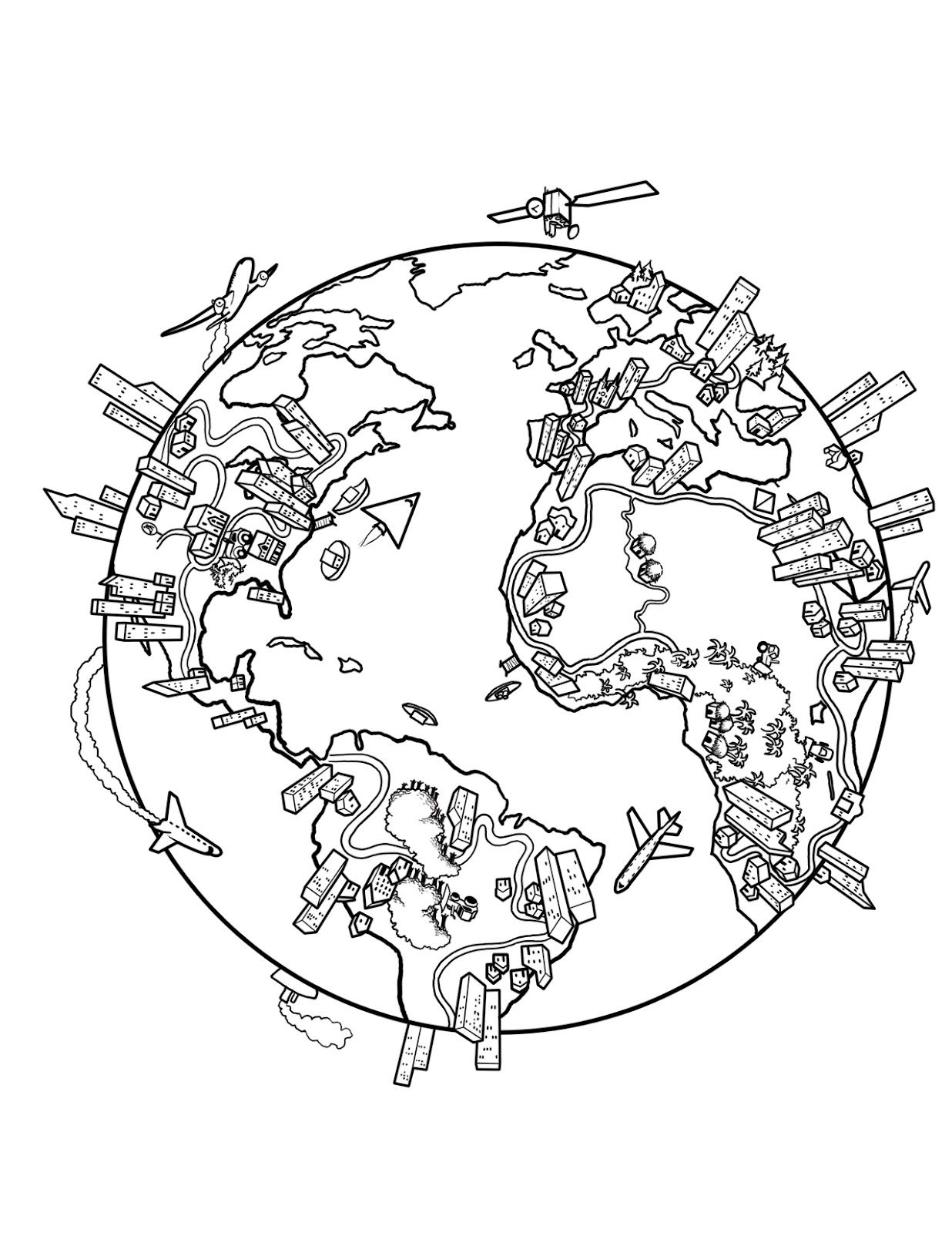 The World. Coloring page. | World map coloring page, World map printable,  Flag coloring pages