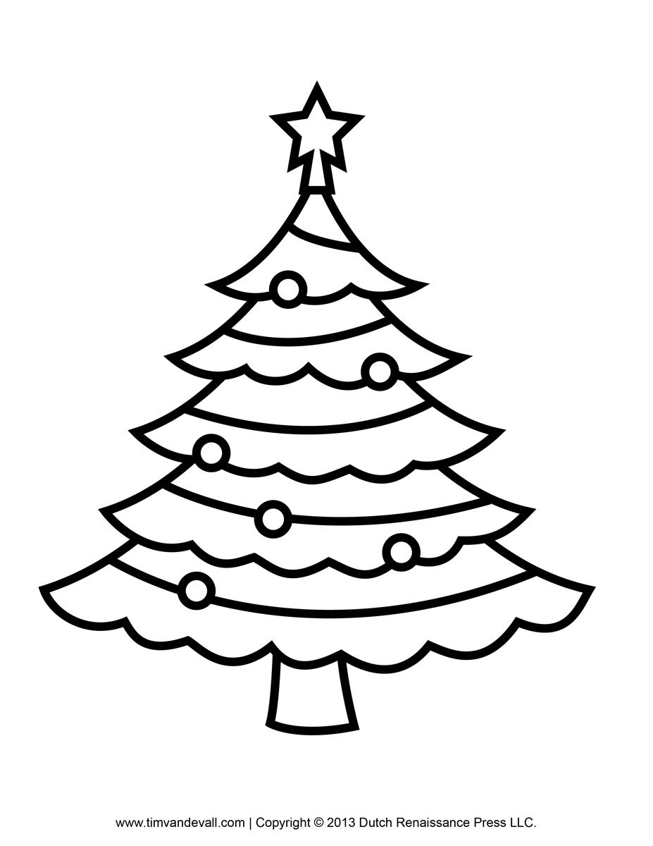 Christmas Tree Outline Template - 2016 Christmas Day