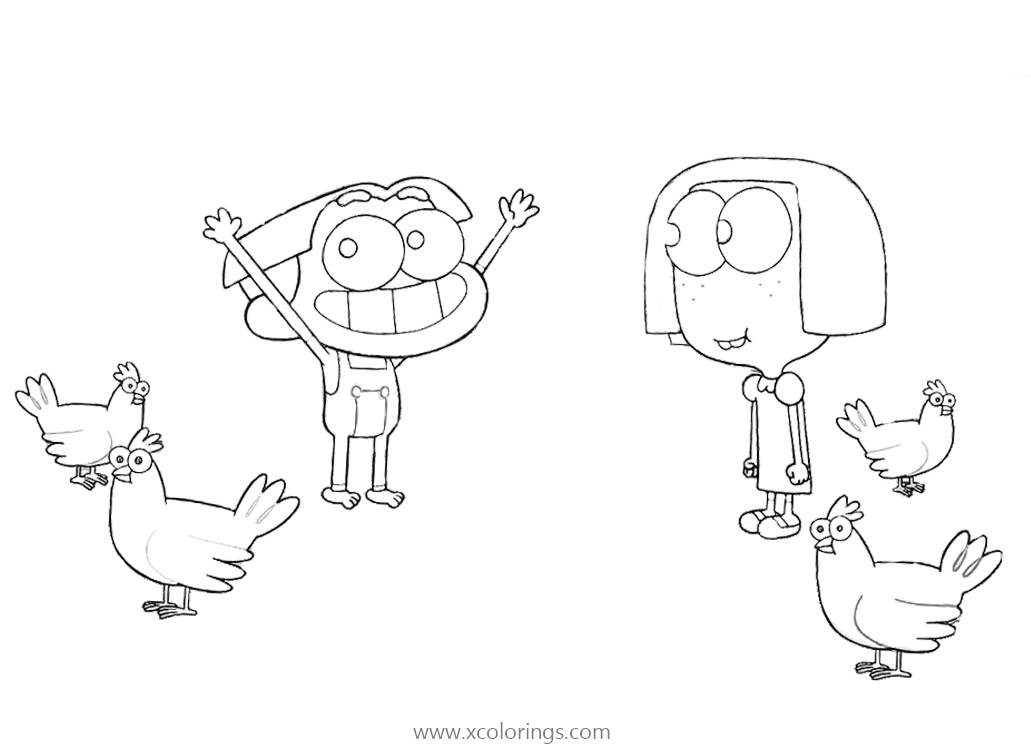Big City Greens Coloring Pages Cricket and Tilly - XColorings.com