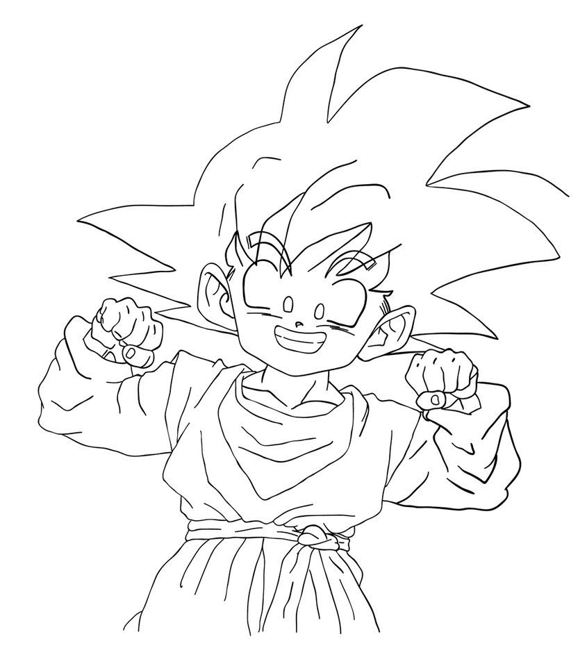 Printable Coloring Pictures of DBZ Goten - Enjoy Coloring | Coloring pages,  Coloring pictures, Printable coloring