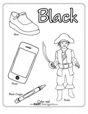 The Color Black {Coloring Page} | Coloring pages, Black journals, Color