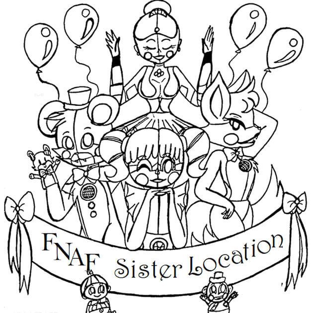 Get Inspired For Fnaf Sister Location Coloring Pages Printable |  AnyOneForAnyaTeam