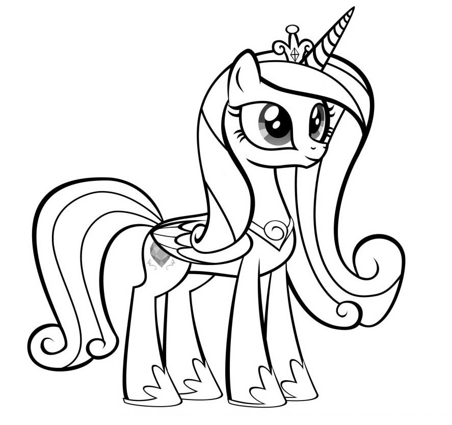 Princess Cadence Coloring Pages | My little pony coloring, My little pony  drawing, Princess coloring pages