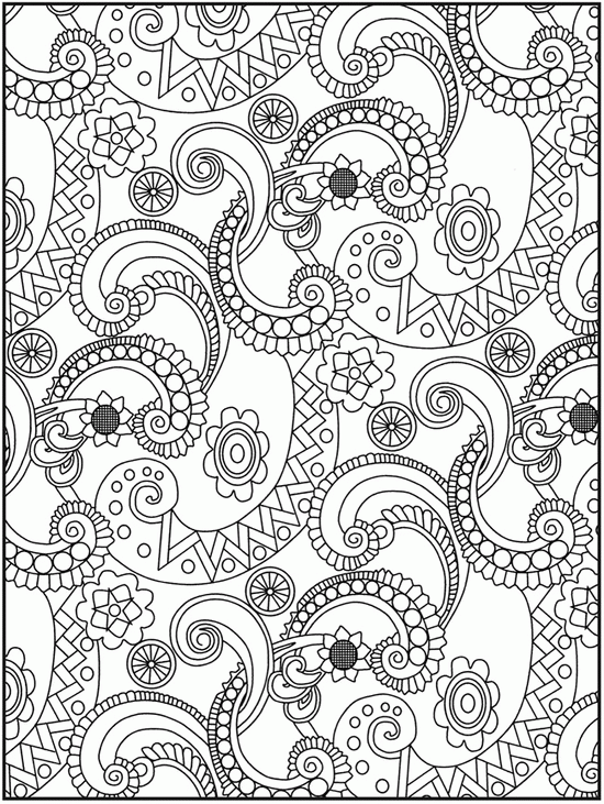 Adult Paisley Coloring Pages Printable