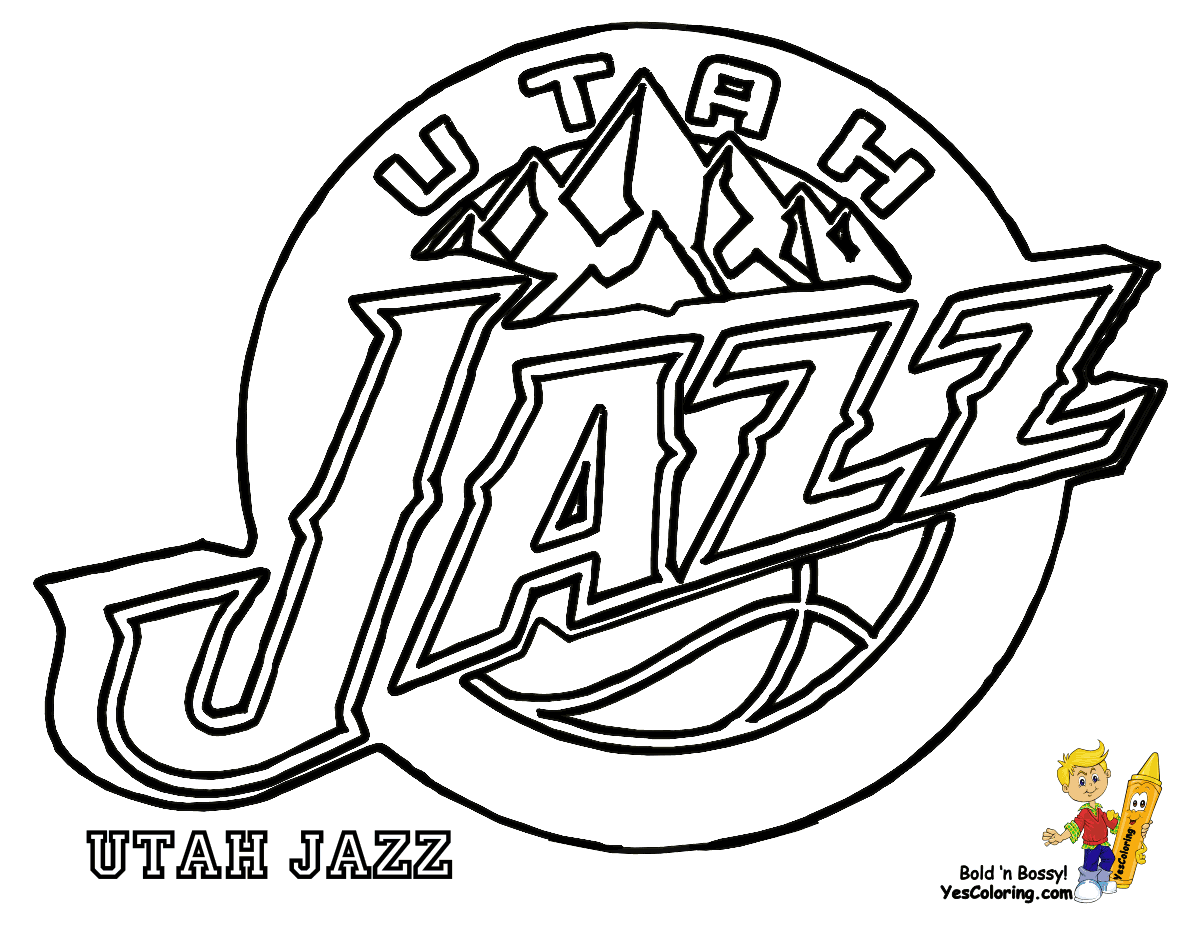 Utah Jazz Logo Coloring Page