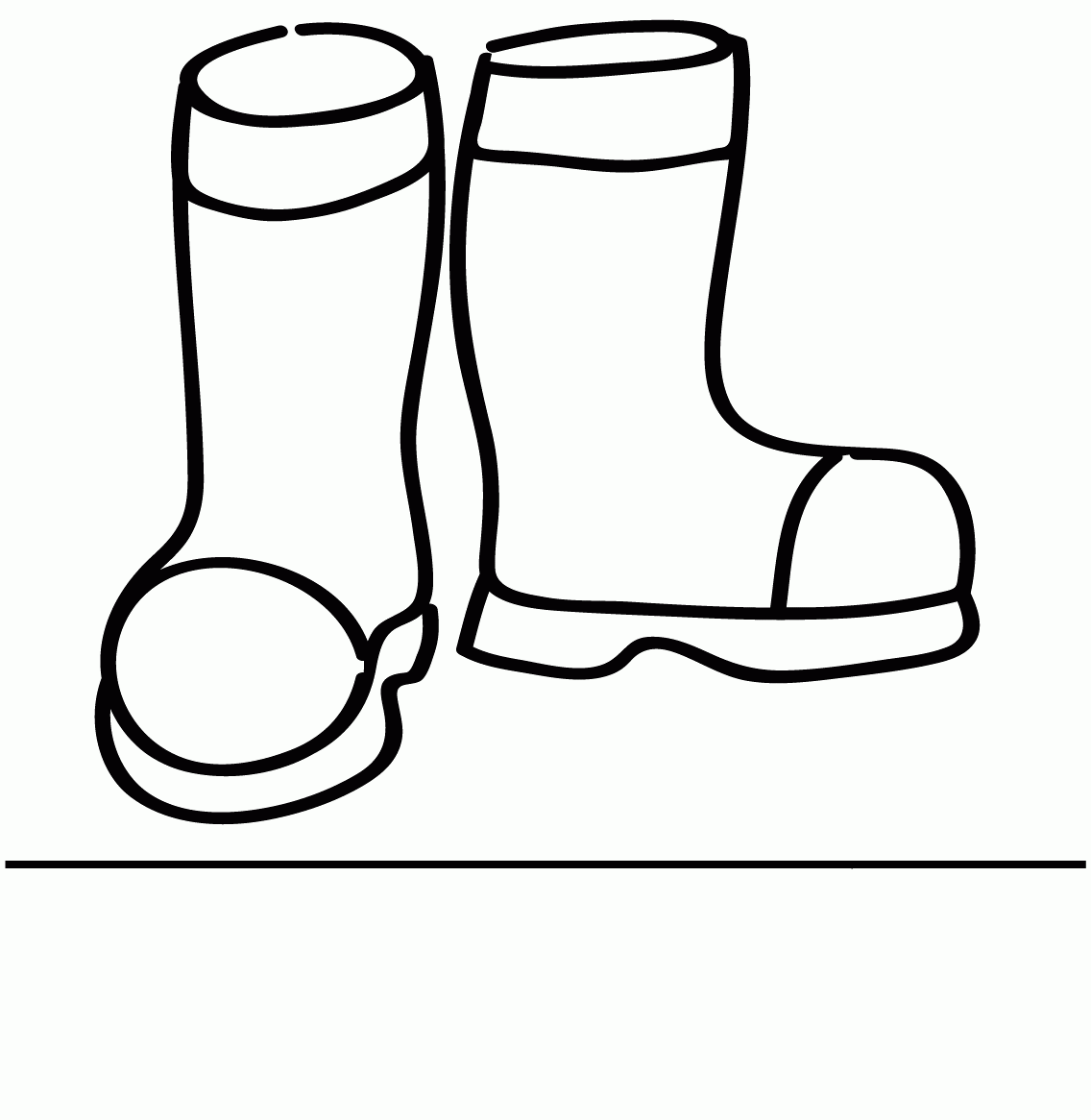 Snow Boots Coloring Page - High Quality Coloring Pages
