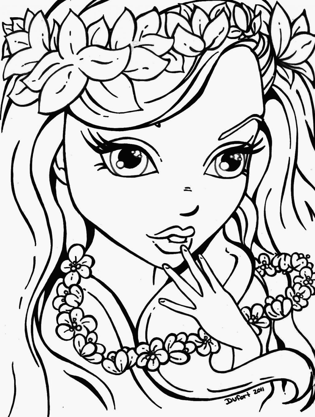 Girls Coloring Pages Printable Free