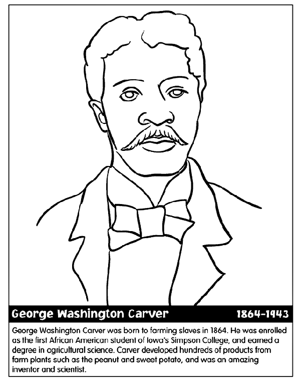 George Washington Carver Coloring Page