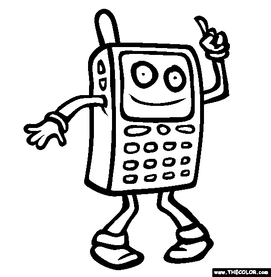 Coloring Page Of Cell Phones