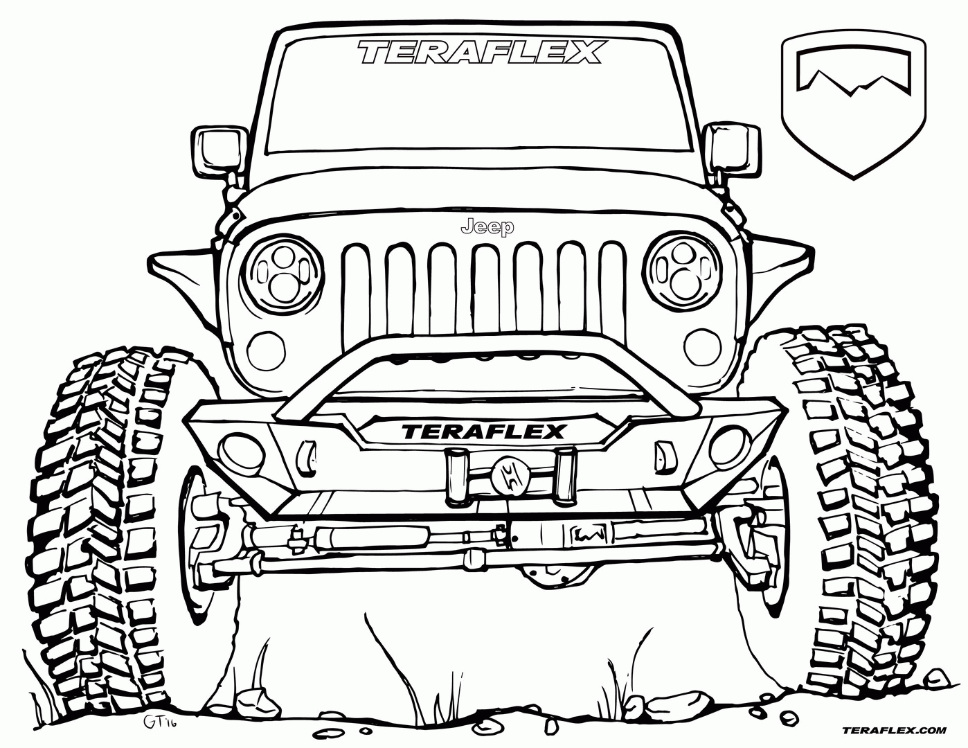 Military Jeep Coloring Pages   Coloring Home
