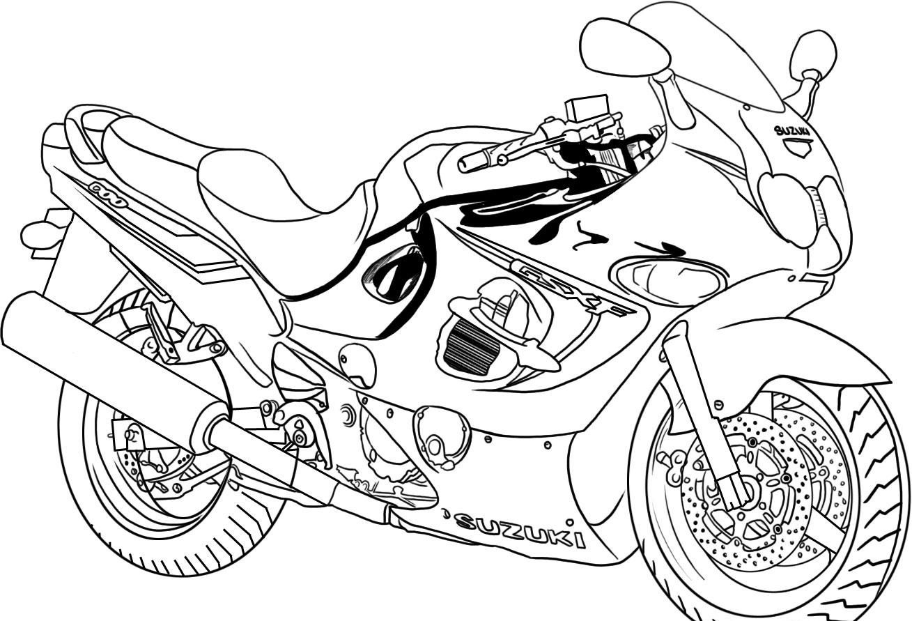 Free Printable Motorcycle Coloring Pages For Kids | Truck ...