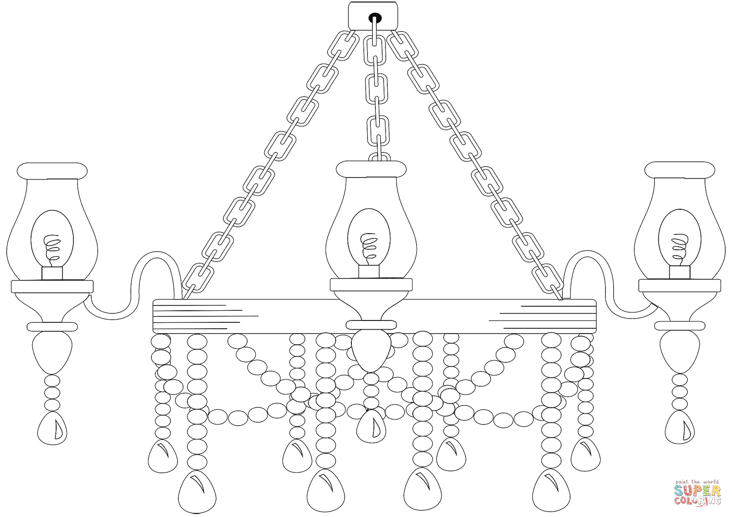 Candelabra Lamp coloring page | Free Printable Coloring Pages