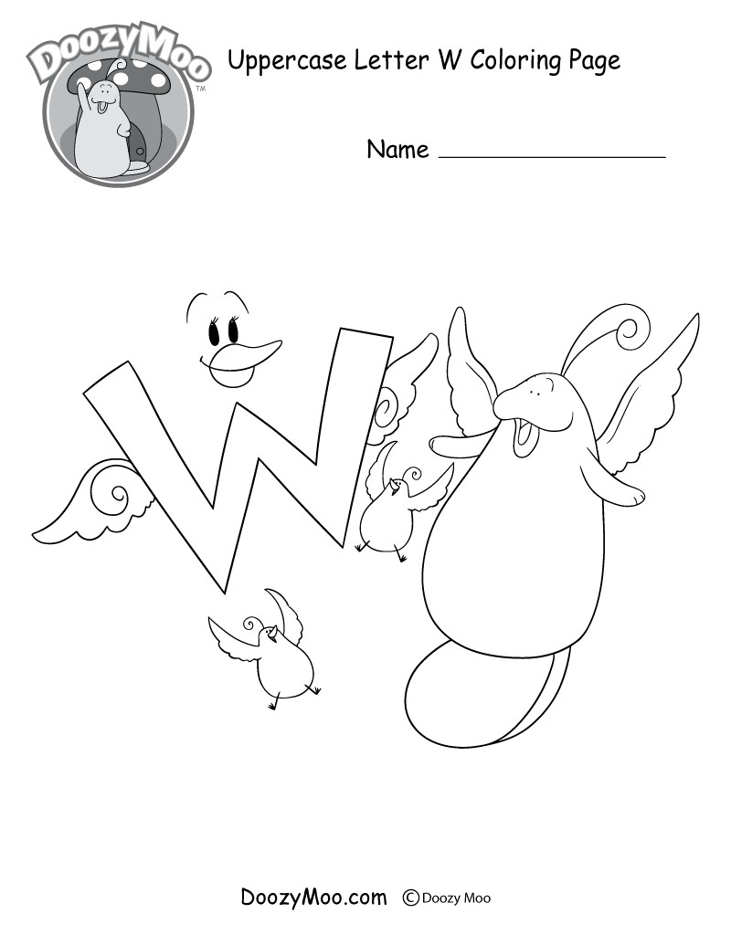 New Coloring Pages : Letter W Telematik Institut Spanish ...