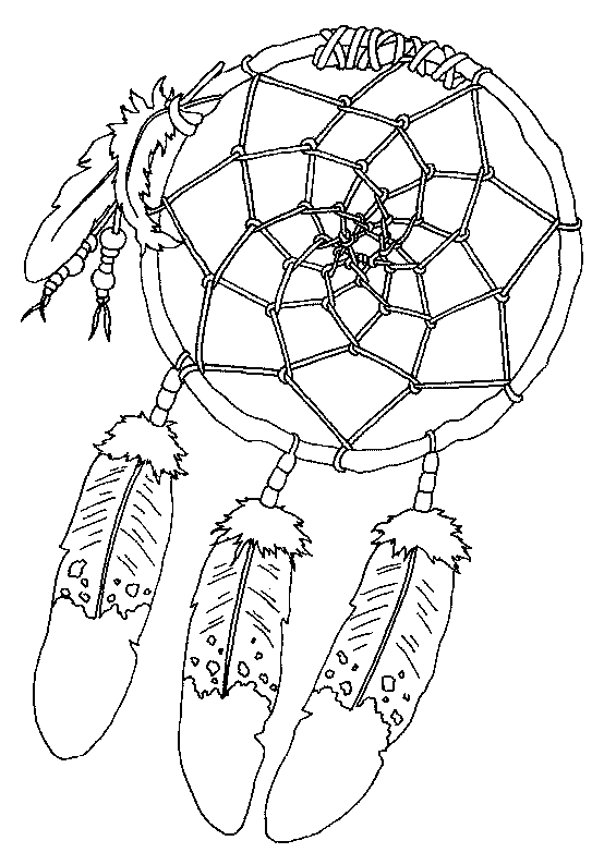 Dreamcatcher Coloring Page - Getcoloringpages.com - Coloring Home