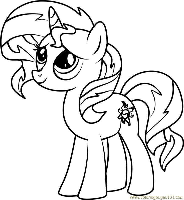 Sunset Shimmer Pony Coloring Page - Free My Little Pony ...