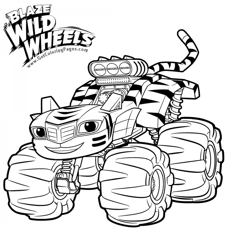Stripes Blaze and the monster machines coloring pages | Kids ...