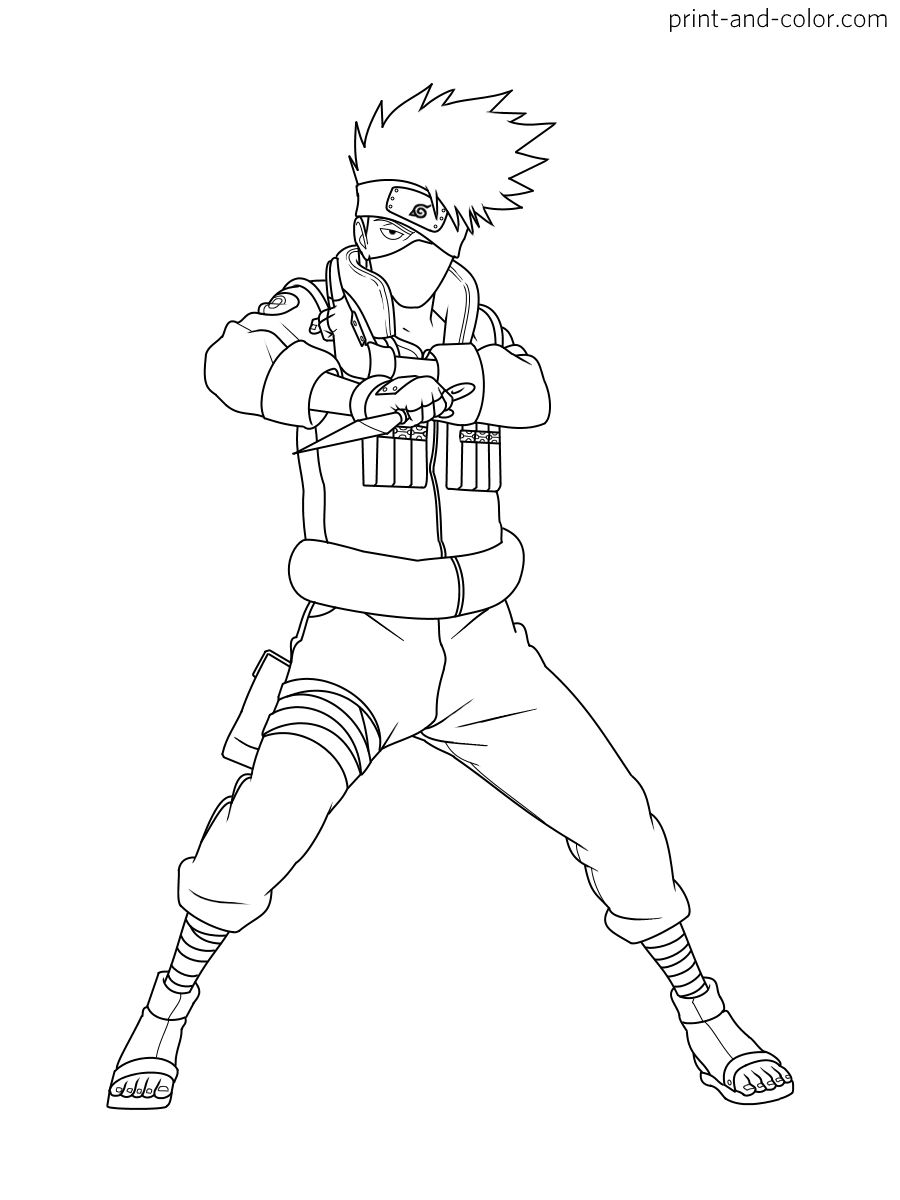 Kakashi Coloring Pages   Coloring Home