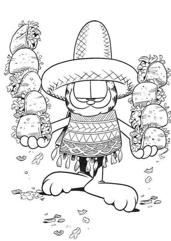 Suprising Coloring Pages Tacos Printable - Picolour