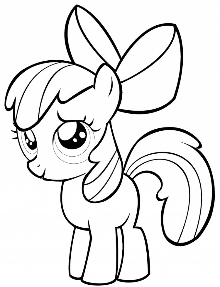 Apple Bloom Coloring Page | Hello Kitty Colouring Pages, Coloring