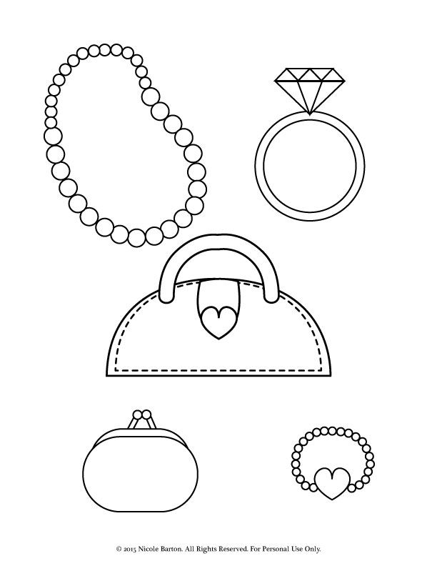 Necklace Coloring Pages - Coloring Home
