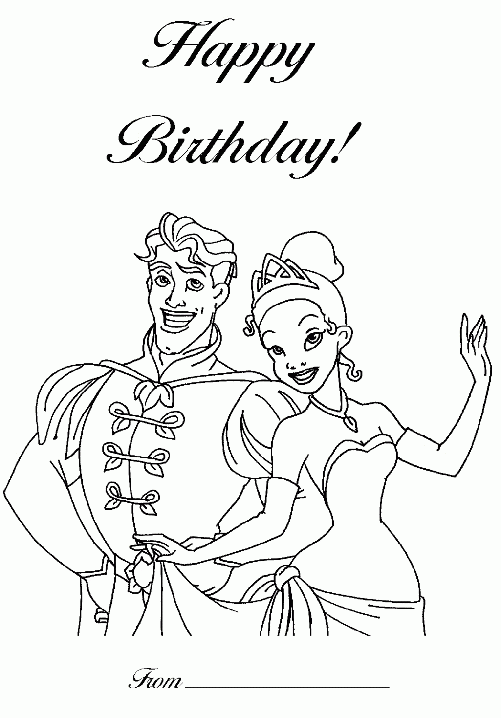 Free Coloring Pages Of Frozen Birthday Cards Birthday Coloring ...