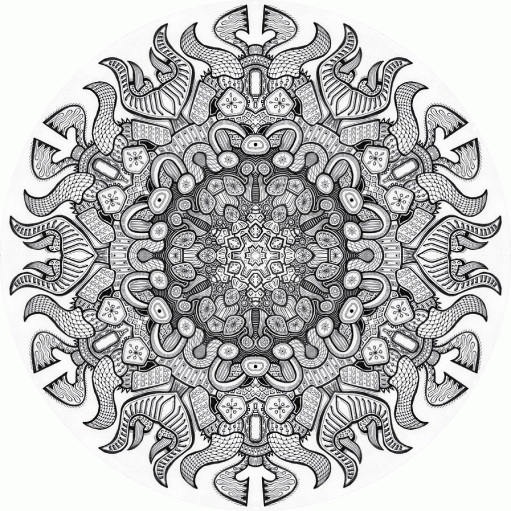 Advanced Mandala Coloring Pages Printable - High Quality Coloring ...