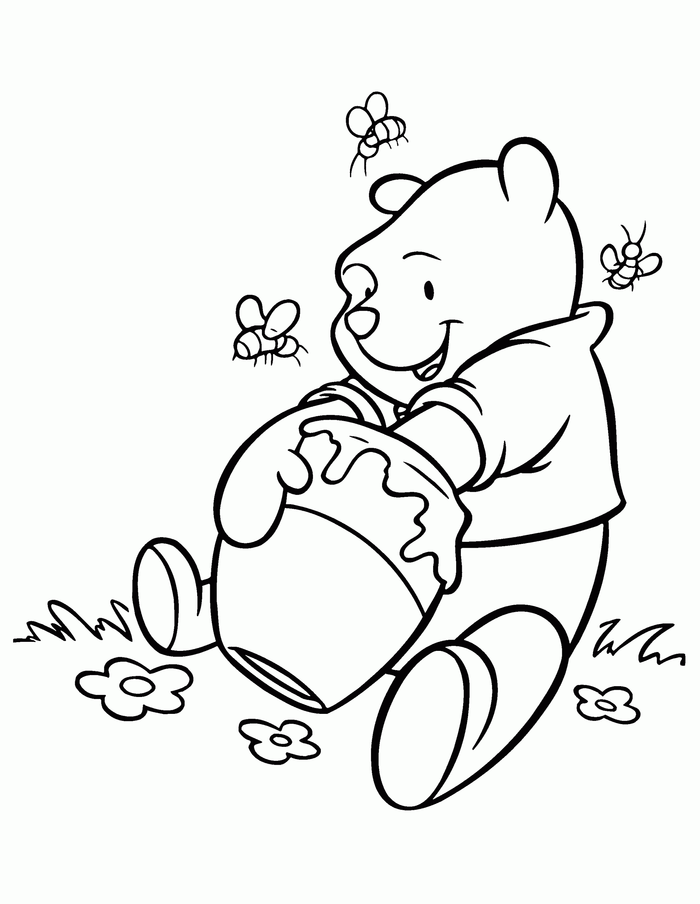 Cartoon Winnie The Pooh Coloring Pages: Disney Thanksgiving ...