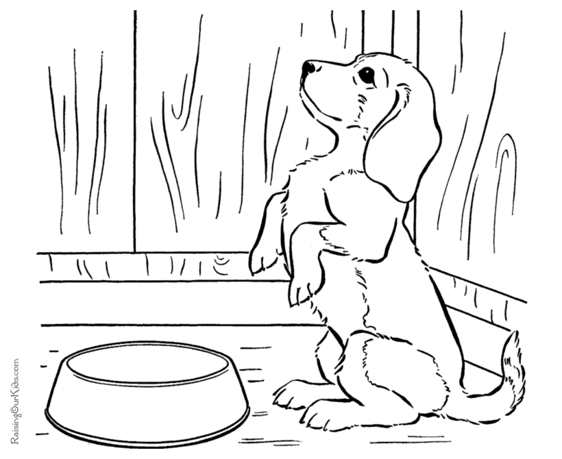 Cute puppy dog coloring pages!