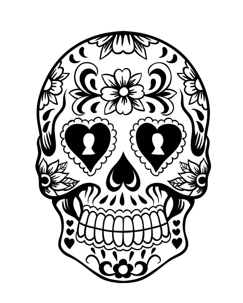New Coloring Page: Day Of The Dead History And Free Sugar Skulls ...