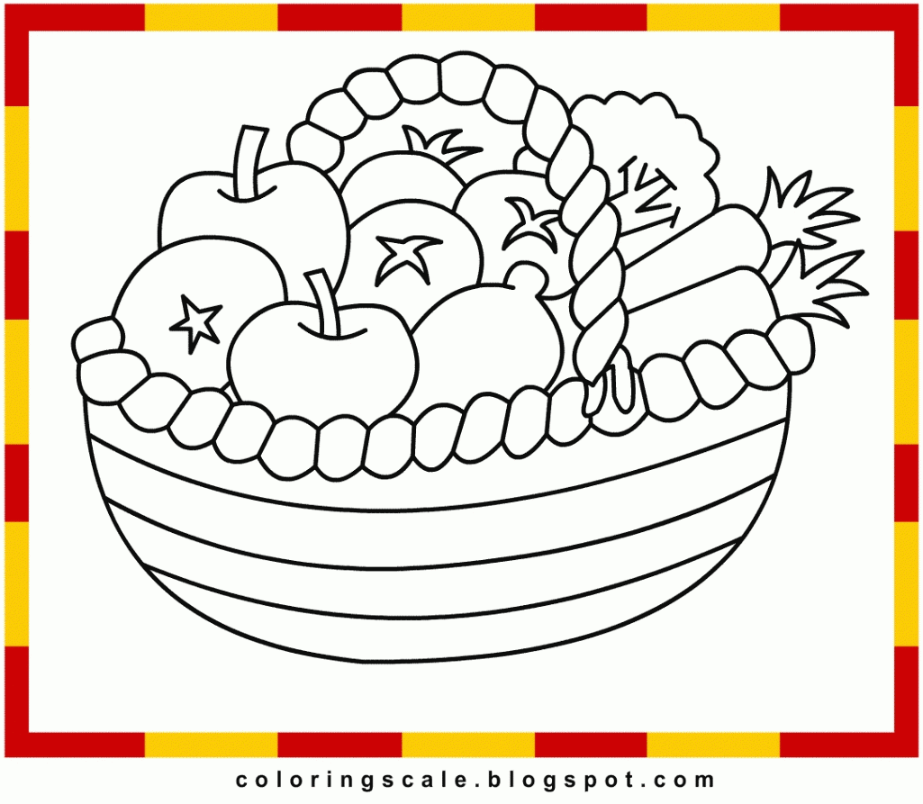Download Coloring Pages Of Fruit Basket - Coloring Home