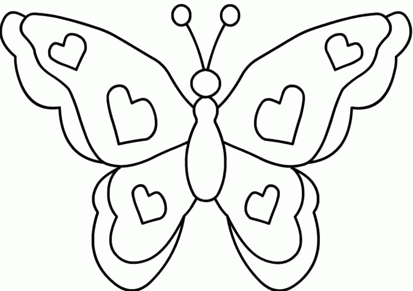 Simple Butterfly Coloring Pages For Kids - coloringmania.pw ...